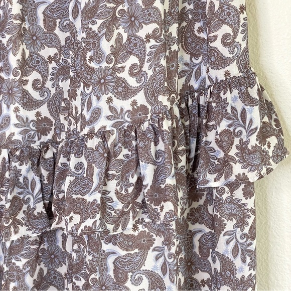 NWT Intermix Odette Tiered Ruffle Paisley Voile Midi Maxi Skirt Medium - Picture 9 of 13